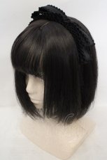 画像1: axes femme / フリルリボンカチューシャ  クロ O-26-06-04-1051-AX-BL-OW-OS (1)