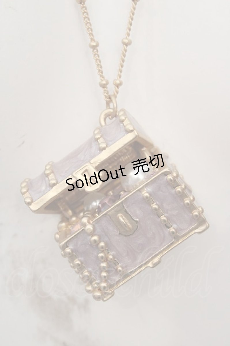 画像1: axes femme kawaii / 深海の宝箱ネックレス  ラベンダー×ゴールド O-26-06-04-1053-AX-AC-OW-OS (1)