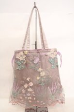 画像1: Franche Lippee / ガーデニング刺繍トートバッグ  ピンクグレー O-26-06-04-1061-LO-BG-IG-OS (1)