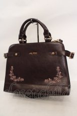 画像1: axes femme / 薔薇刺繍クラシカルボストン  ワイン O-26-06-04-1064-AX-BG-OW-OS (1)