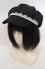 画像1: axes femme / 花コサージュキャスケット  クロ O-26-06-04-1007-AX-AC-IG-OS (1)