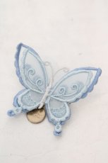 画像1: abilletage / Butterfly motif accessory（バタフライモチーフアクセサリー）  水色 ブローチ O-26-06-04-1012-GO-AC-IG-OS (1)