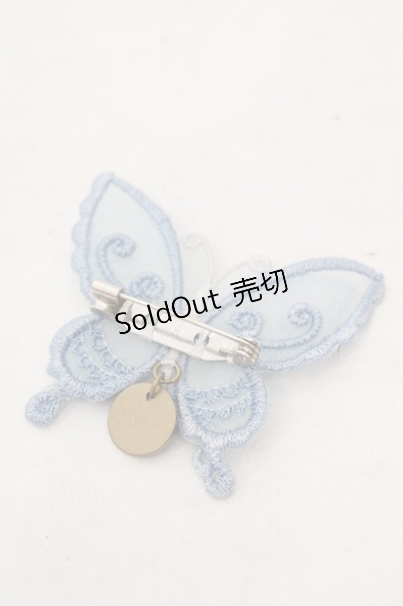 画像2: abilletage / Butterfly motif accessory（バタフライモチーフアクセサリー）  水色 ブローチ O-26-06-04-1012-GO-AC-IG-OS (2)