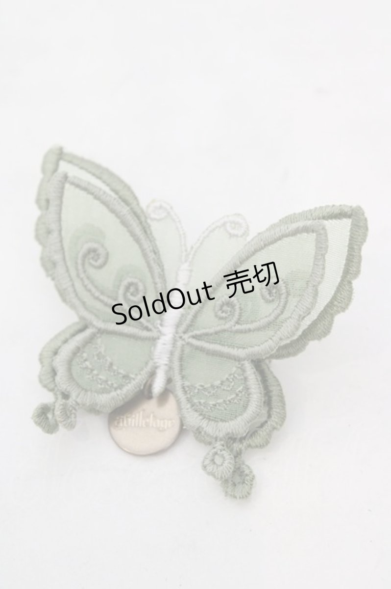 画像1: abilletage / Butterfly motif accessory（バタフライモチーフアクセサリー）  若草 ブローチ O-26-06-04-1016-GO-AC-IG-ZT208-F001 (1)