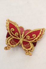 画像1: abilletage / Butterfly motif accessory（バタフライモチーフアクセサリー）  アカ×ゴールド クリップ O-26-06-04-1024-GO-AC-IG-OS (1)