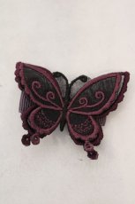 画像1: abilletage / Butterfly motif accessory（バタフライモチーフアクセサリー）  紫クリップ O-26-06-04-1025-GO-AC-IG-OS (1)