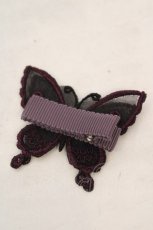画像2: abilletage / Butterfly motif accessory（バタフライモチーフアクセサリー）  紫クリップ O-26-06-04-1025-GO-AC-IG-OS (2)