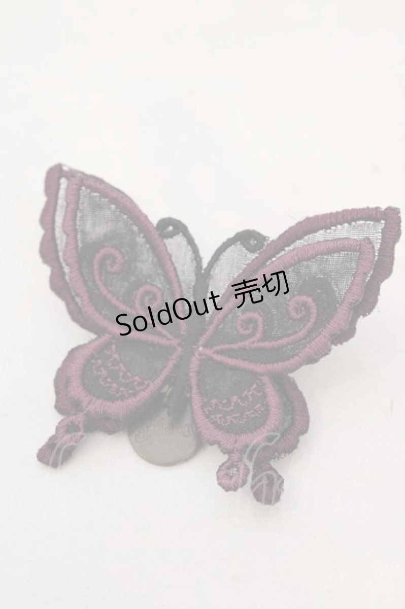 画像1: abilletage / Butterfly motif accessory（バタフライモチーフアクセサリー）  紫ブローチ O-26-06-04-1026-GO-AC-IG-OS (1)
