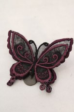 画像1: abilletage / Butterfly motif accessory（バタフライモチーフアクセサリー）  紫ブローチ O-26-06-04-1026-GO-AC-IG-OS (1)