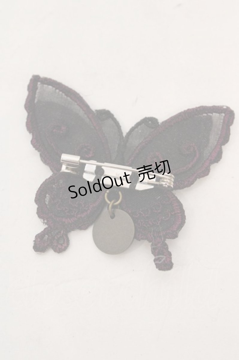 画像2: abilletage / Butterfly motif accessory（バタフライモチーフアクセサリー）  紫ブローチ O-26-06-04-1026-GO-AC-IG-OS (2)