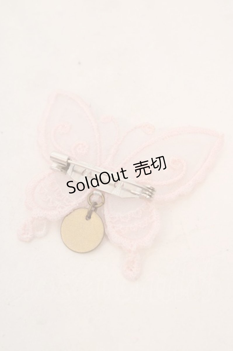 画像2: abilletage / Butterfly motif accessory（バタフライモチーフアクセサリー）  ペールピンクブローチ O-26-06-04-1027-GO-AC-IG-OS (2)