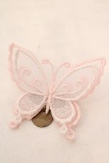 画像1: abilletage / Butterfly motif accessory（バタフライモチーフアクセサリー）  ペールピンクブローチ O-26-06-04-1028-GO-AC-IG-OS (1)