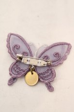 画像2: abilletage / Butterfly motif accessory（バタフライモチーフアクセサリー）  ラベンダーブローチ O-26-06-04-1030-GO-AC-IG-OS (2)