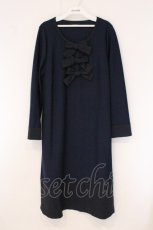 画像1: INGEBORG / キルト風ワンピース 3(9号) ネイビー×クロ O-26-06-04-059-LO-OP-IG-OS (1)