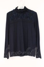 画像1: INGEBORG / チュールフラワーハイネックカットソー 3(9号) ネイビー O-26-06-04-061-LO-TO-IG-OS (1)