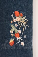 画像2: PINK HOUSE / いちご刺繍デニムパンツ M インディゴ O-26-06-04-070-LO-PA-IG-OS (2)