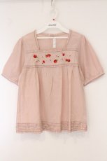 画像1: PINK HOUSE / いちご刺繍プルブラウス  ピンク O-26-06-04-072-LO-BL-IG-OS (1)