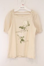 画像1: PINK HOUSE / Sleeping BeautyパフTシャツ M アイボリー O-26-06-04-073-LO-TO-IG-OS (1)