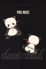画像2: PINK HOUSE / パンダプリントTシャツ L クロ O-26-06-04-010-LO-TS-OW-OS (2)