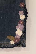 画像2: PINK HOUSE / 裾フラワー刺繍デニムパンツ L インディゴ O-26-06-04-013-LO-PA-OW-OS (2)