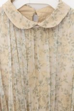 画像2: an another angelus / 50sローズプリントチュールギャザーワンピース F イエロー O-26-06-05-052-CA-OP-OW-OS (2)
