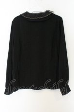 画像3: Fi.n.t / ローズ刺繍ダブルカラーブラウス F クロ O-26-06-05-060-CA-BL-OW-OS (3)