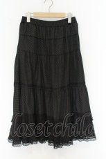 画像1: INGEBORG / 裾レースドットスカート 9 クロ O-26-06-05-070-LO-SK-IG-OS (1)