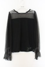 画像1: m petit by misako / NINA'Sコラボ シースルーカットソー L クロ O-26-06-05-084-LO-TO-IG-OS (1)