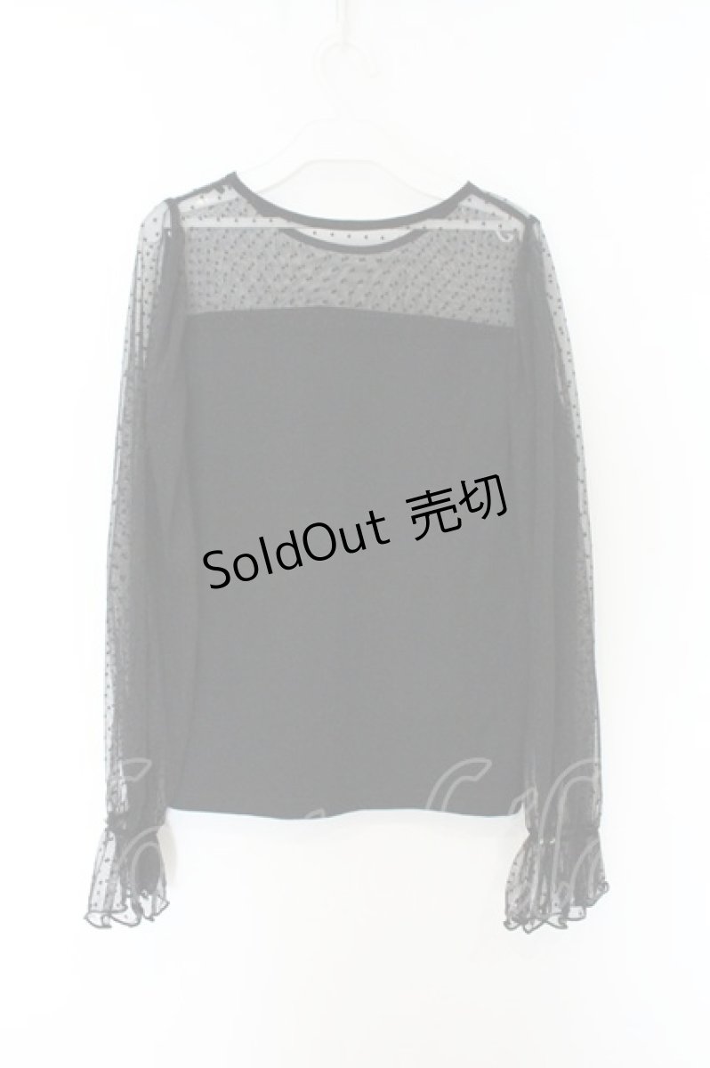 画像3: m petit by misako / NINA'Sコラボ シースルーカットソー L クロ O-26-06-05-084-LO-TO-IG-OS (3)