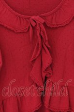 画像2: PINK HOUSE / 透かし柄ボレロ風カーディガン  アカ O-26-06-05-086-LO-TO-IG-OS (2)