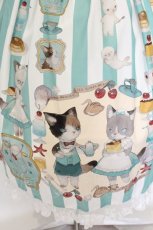 画像3: Royal Princess Alice / 猫の純喫茶・ねこ助コラボ ジャンパースカート  ミント O-26-06-05-006-LO-OP-IG-OS (3)