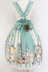 画像5: Royal Princess Alice / 猫の純喫茶・ねこ助コラボ ジャンパースカート  ミント O-26-06-05-006-LO-OP-IG-OS (5)