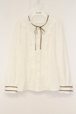 画像1: axes femme / ラウンド切り替えブラウス M オフシロ O-26-06-06-034-AX-BL-IG-OS (1)
