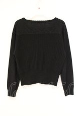 画像3: axes femme / レース切替モチーフ付カーディガン M クロ O-26-06-06-058-AX-TO-IG-OS (3)
