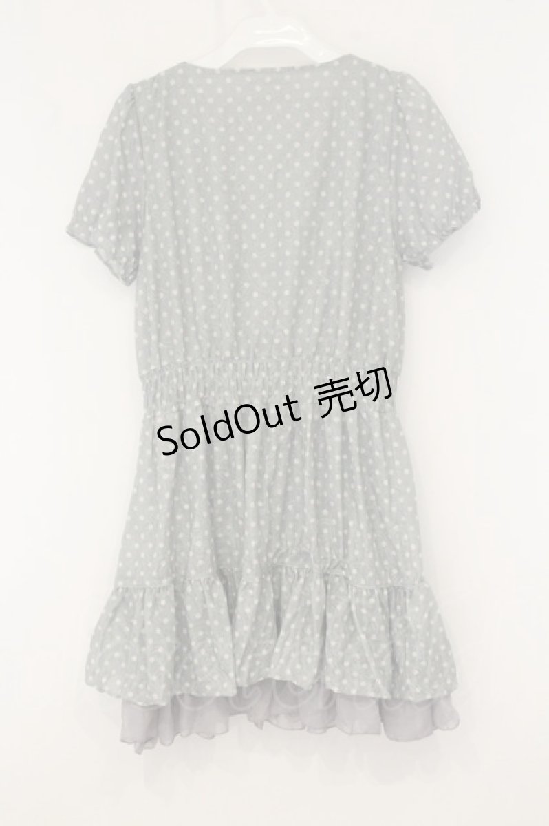 画像3: axes femme / 透かし柄ドットワンピース  グリーン系 O-26-06-06-065-AX-OP-IG-OS (3)