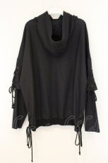 画像3: JURY BLACK / ハロウィンリップレースアップレイヤードパーカー  ブラック O-26-06-06-073-PU-TO-YM-OS (3)