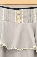 画像2: axes femme / サス付きペプラムスカート M グレー O-26-06-06-011-AX-SK-IG-OS (2)