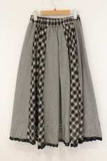 画像3: axes femme / ベルト付パッチワークスカート【ベルト欠品】  クロ系 O-26-06-06-016-AX-SK-IG-OS (3)