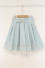 画像1: Amavel / シェル刺繍ベルトデザインスカート F サックス O-26-06-06-020-CA-SK-YM-OS (1)