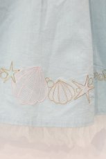 画像2: Amavel / シェル刺繍ベルトデザインスカート F サックス O-26-06-06-020-CA-SK-YM-OS (2)