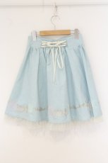 画像3: Amavel / シェル刺繍ベルトデザインスカート F サックス O-26-06-06-020-CA-SK-YM-OS (3)