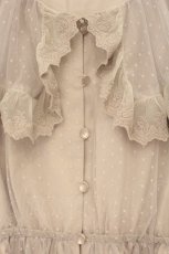 画像2: an another angelus / レース使いドットチュールブラウス  グレー O-26-06-06-026-CA-BL-IG-OS (2)