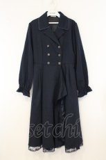 画像1: axes femme / ラッフルフリルトレンチコート  ネイビー O-26-06-06-031-AX-CO-IG-OS (1)