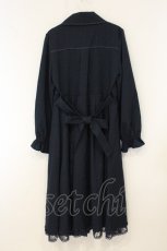 画像3: axes femme / ラッフルフリルトレンチコート  ネイビー O-26-06-06-031-AX-CO-IG-OS (3)