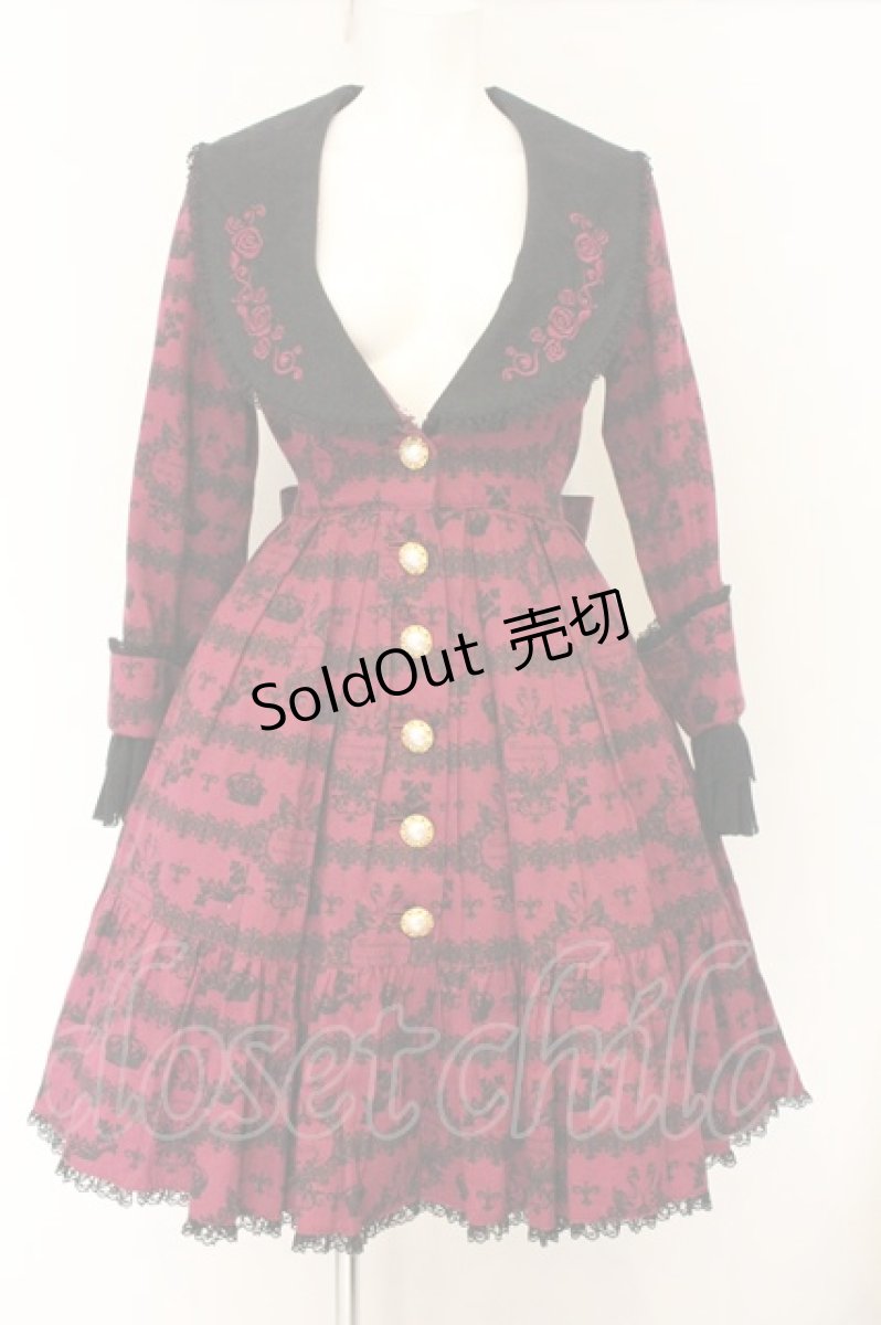 画像1: metamorphose / スワンボーダーコートワンピース  ワイン O-26-06-07-028-ME-CO-IG-OS (1)