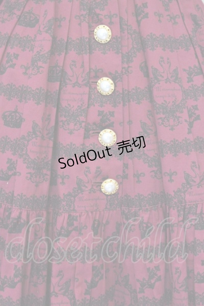 画像3: metamorphose / スワンボーダーコートワンピース  ワイン O-26-06-07-028-ME-CO-IG-OS (3)