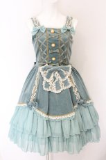 画像1: metamorphose / 別珍プリンセスリボンジャンパースカート  ミント O-26-06-07-031-ME-OP-IG-OS (1)