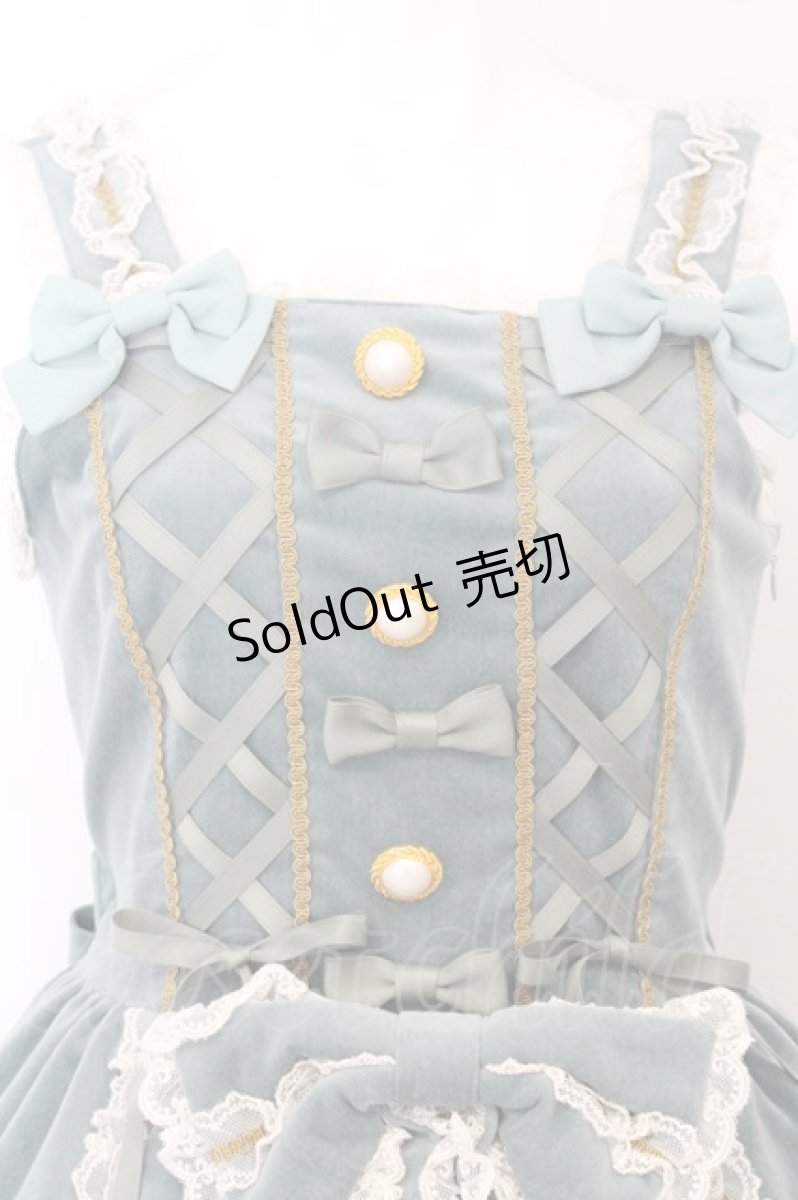 画像2: metamorphose / 別珍プリンセスリボンジャンパースカート  ミント O-26-06-07-031-ME-OP-IG-OS (2)