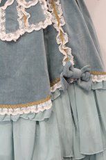 画像3: metamorphose / 別珍プリンセスリボンジャンパースカート  ミント O-26-06-07-031-ME-OP-IG-OS (3)