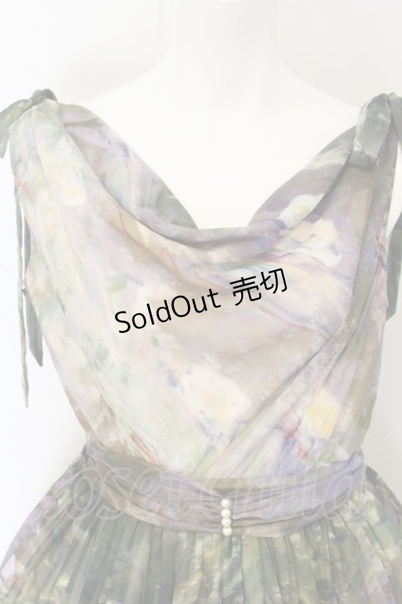 画像2: Miss Cube / Oil Painting Collection ジャンパースカート S グリーン O-26-06-07-037-LO-OP-OW-ZT137 (2)